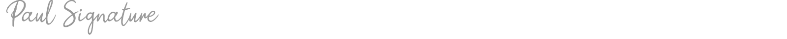 Paul Signature font preview